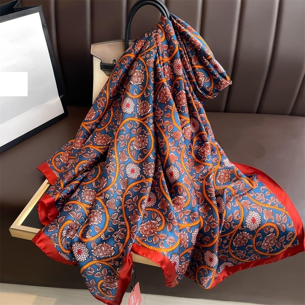 Amazon.com: YJWYG Brocade Silk Scarf Women's Scarf Korean Version